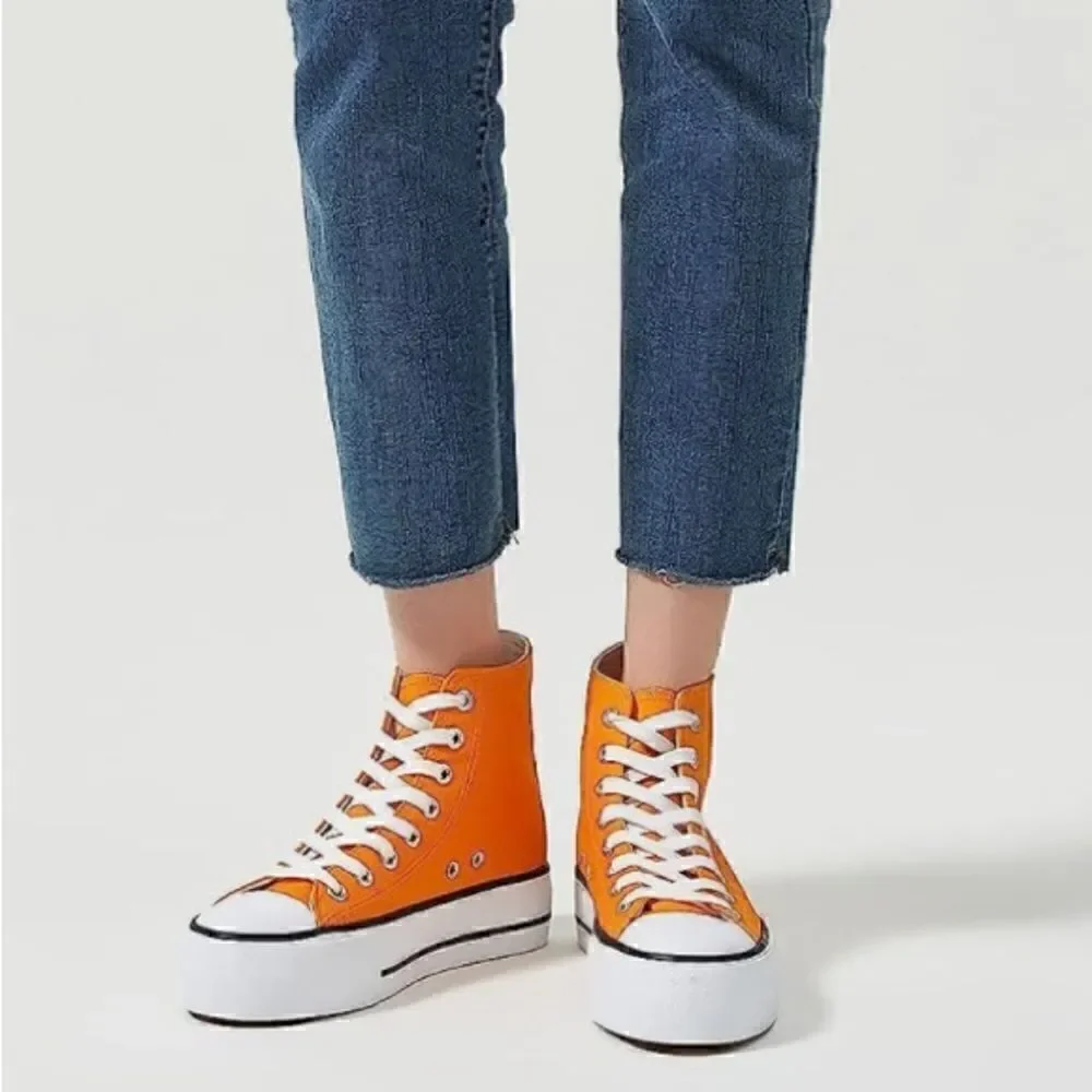 Platform Canvas High Top Sneakers